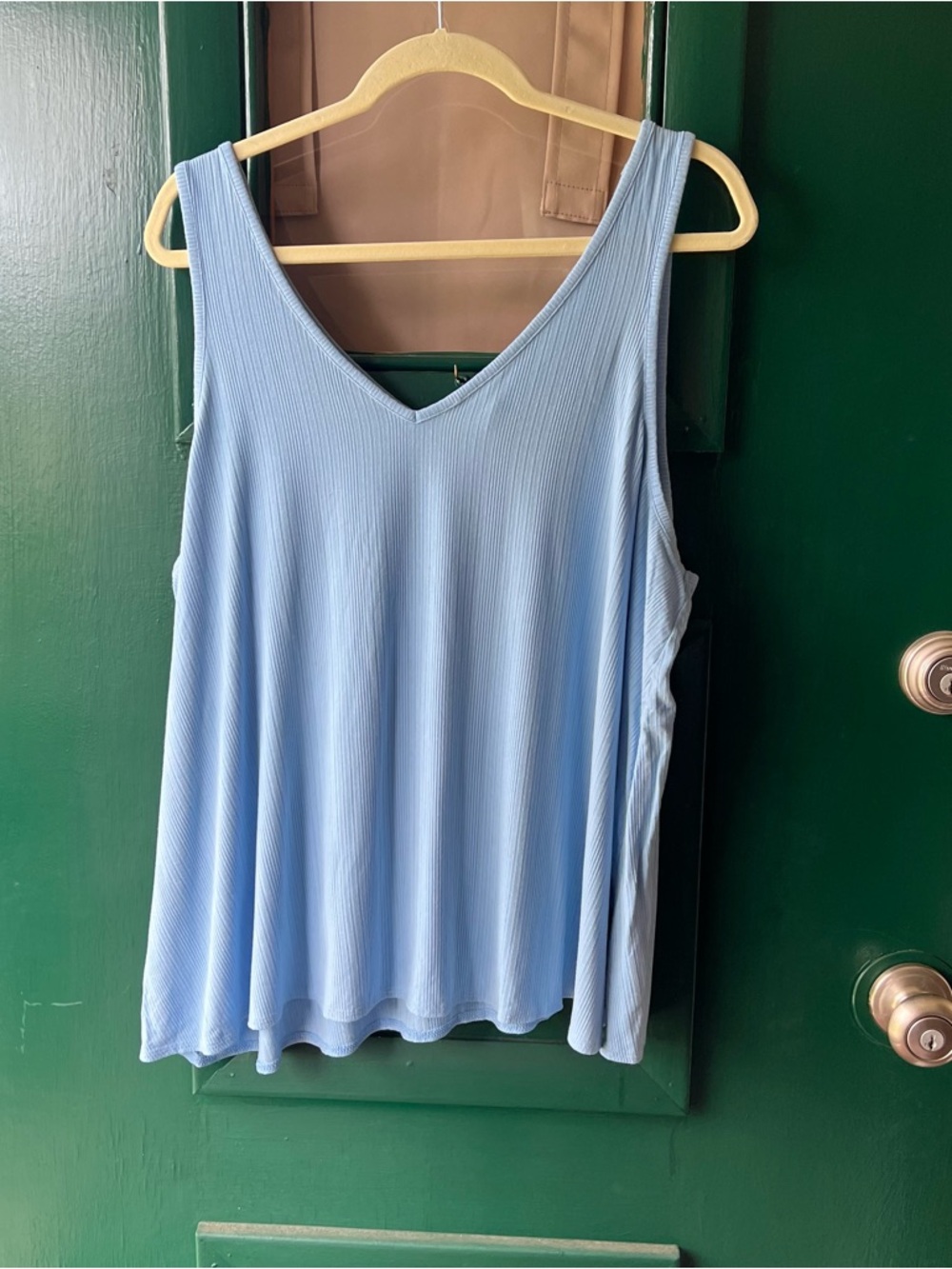 Old Navy Light Blue Women's V-Neck Sleeveless Tank Top